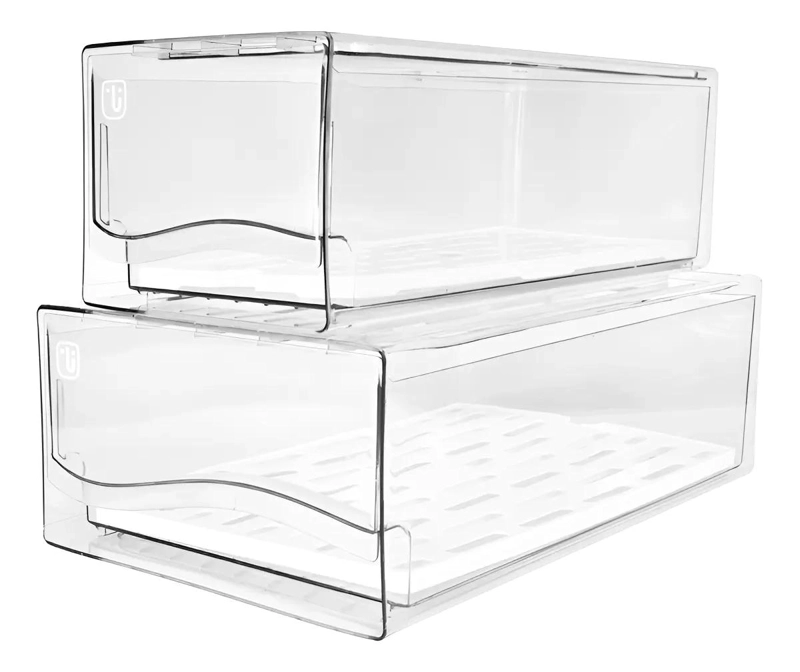 SET DE ORGANIZADORES PARA REFRIGERADOR CON DRENAJE EN COLORES VARIADOS - 1
