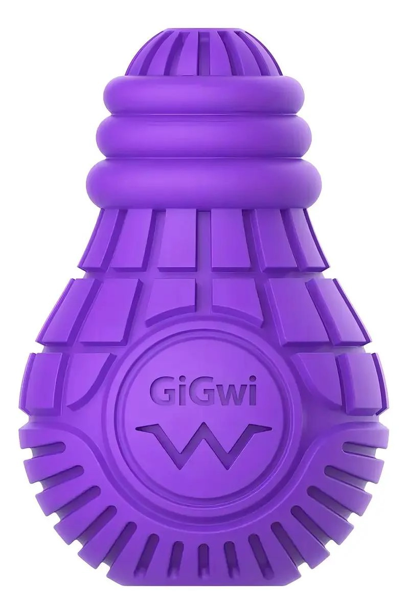 JUGUETE DISPENSADOR DE GOMA PARA PERRO TAMAÑO GRANDE COLOR MORADO - 2