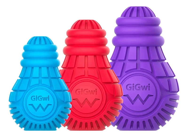 JUGUETE DISPENSADOR DE GOMA PARA PERRO TAMAÑO GRANDE COLOR MORADO - 5