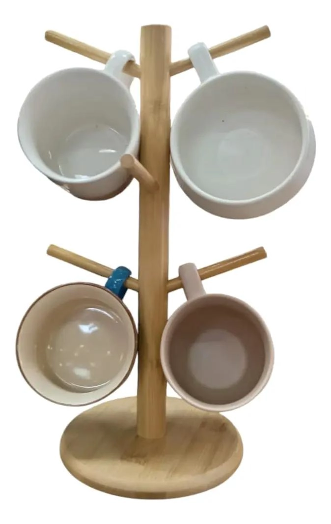 SOPORTE PARA TAZAS CON 6 GANCHOS DE 34 CM DE LARGO - 3