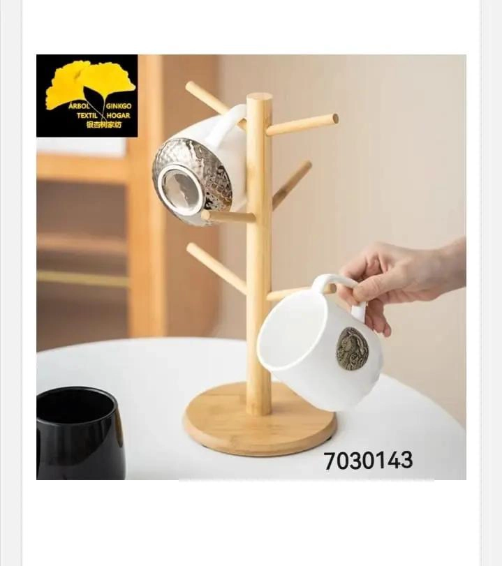 SOPORTE PARA TAZAS CON 6 GANCHOS DE 34 CM DE LARGO - 5