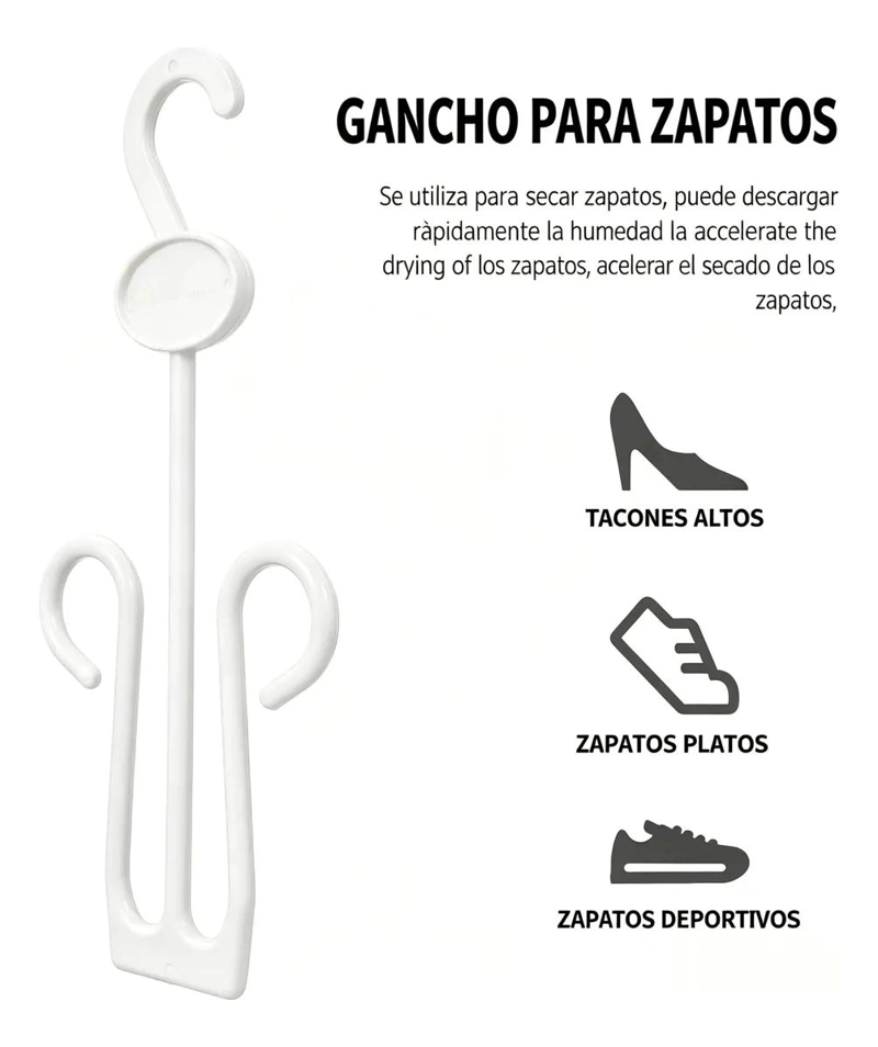 SET DE 50 GANCHOS ALARGADORES PARA EXHIBIR ZAPATOS EN TIENDA O HOGAR - 5