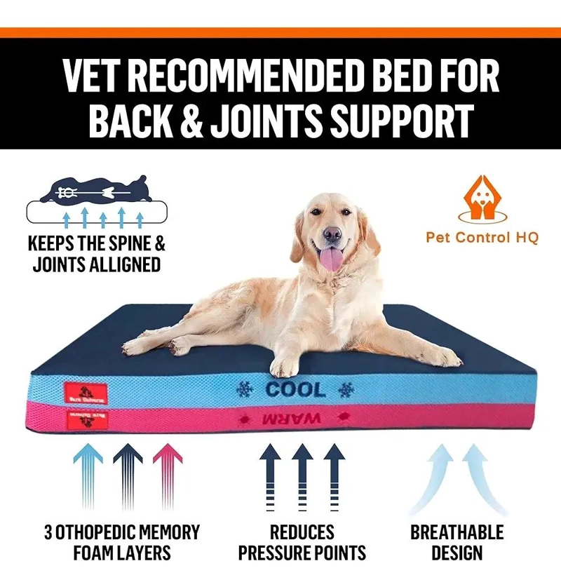 CAMA COLCHON PARA MASCOTAS 2 EN 1 CON FUNCION CALOR Y FRIO TALLA M - 3
