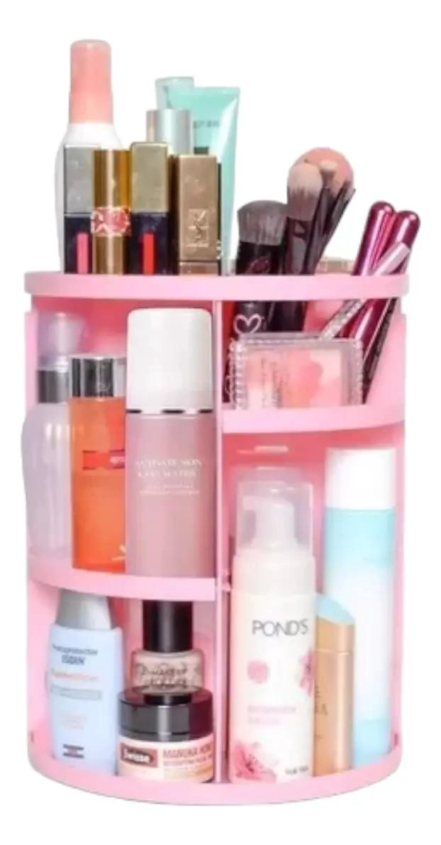 ORGANIZADOR GIRATORIO PARA MAQUILLAJE CON COMPARTIMENTOS MULTIPLES - 3