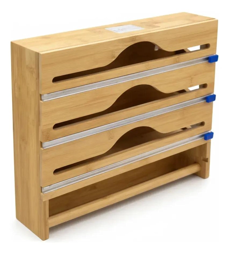 ORGANIZADOR DE BAMBU CON 3 NIVELES EN COLOR BEIGE PARA ALMACENAJE - 1