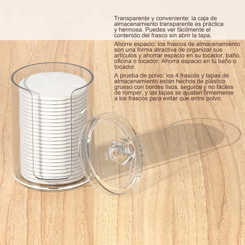 ORGANIZADOR ACRILICO TRANSPARENTE PARA MAQUILLAJE CON 4 COMPARTIMENTOS - 4