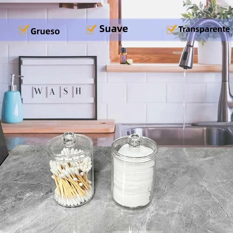 ORGANIZADOR ACRILICO TRANSPARENTE PARA MAQUILLAJE CON 4 COMPARTIMENTOS - 5
