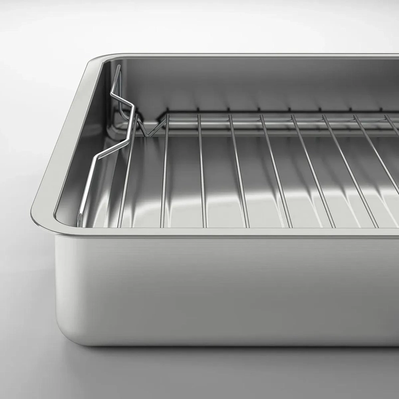 BANDEJA PARA HORNO CON REJILLA DE ACERO INOXIDABLE 40X32 CM - 2