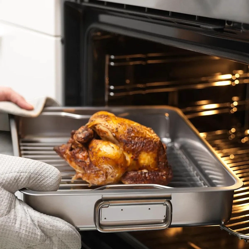 BANDEJA PARA HORNO CON REJILLA DE ACERO INOXIDABLE 40X32 CM - 3