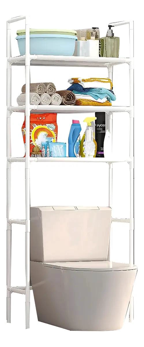 ESTANTE ORGANIZADOR PARA BAÑO CON 3 NIVELES Y REPISAS RESISTENTES - 1