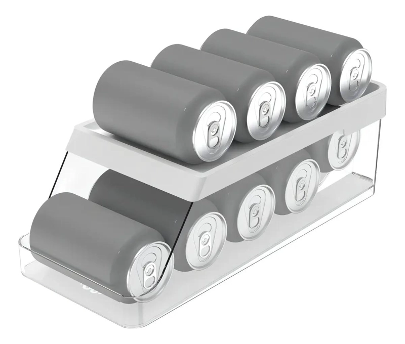 ORGANIZADOR PARA 9 LATAS EN REFRIGERADOR Y COCINA COLOR NEUTRO - 1