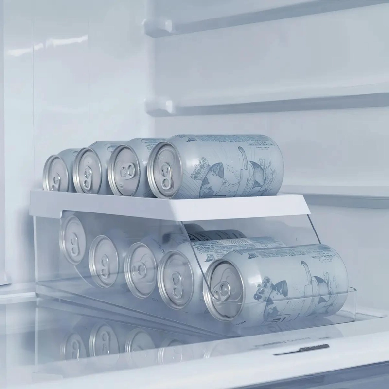 ORGANIZADOR PARA 9 LATAS EN REFRIGERADOR Y COCINA COLOR NEUTRO - 2