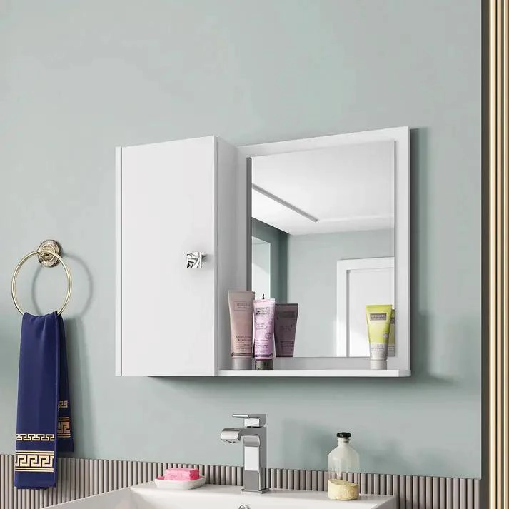 MUEBLE PARA BAÑO CON ESPEJO Y ACABADO NATURAL ESTILO GENOVA - 3