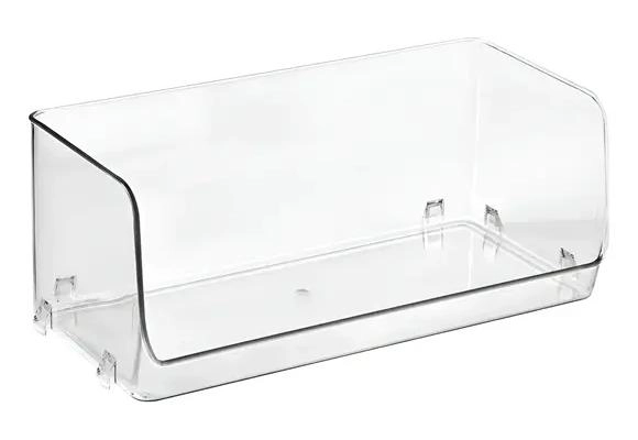 SET DE 2 ORGANIZADORES APILABLES DE PLASTICO PARA MAQUILLAJE Y NEVERA - 1