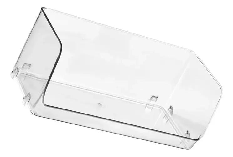 SET DE 2 ORGANIZADORES APILABLES DE PLASTICO PARA MAQUILLAJE Y NEVERA - 2