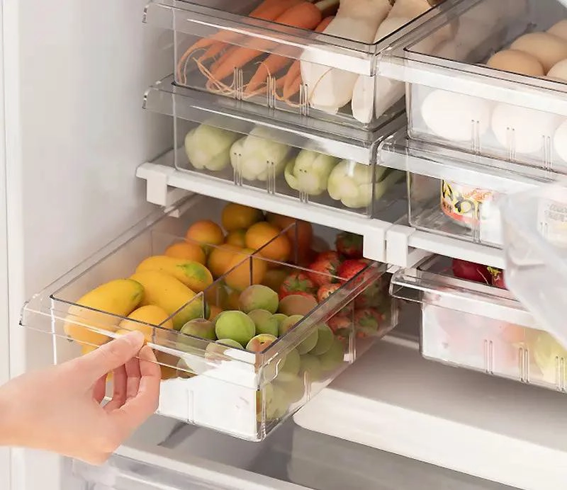 BANDEJA ORGANIZADORA DESLIZANTE PARA REFRIGERADOR CON CAJON AJUSTABLE - 2
