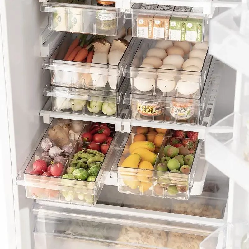 BANDEJA ORGANIZADORA DESLIZANTE PARA REFRIGERADOR CON CAJON AJUSTABLE - 5