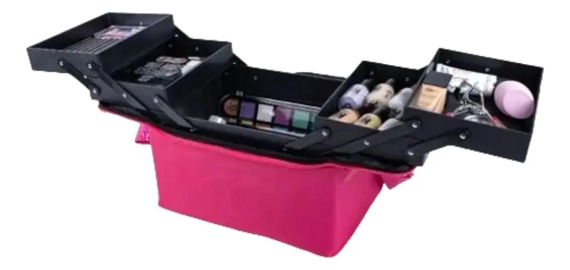 MALETIN ORGANIZADOR PARA COSME TICOS Y PRODUCTOS DE BELLEZA CON COMPARTIMENTOS - 2
