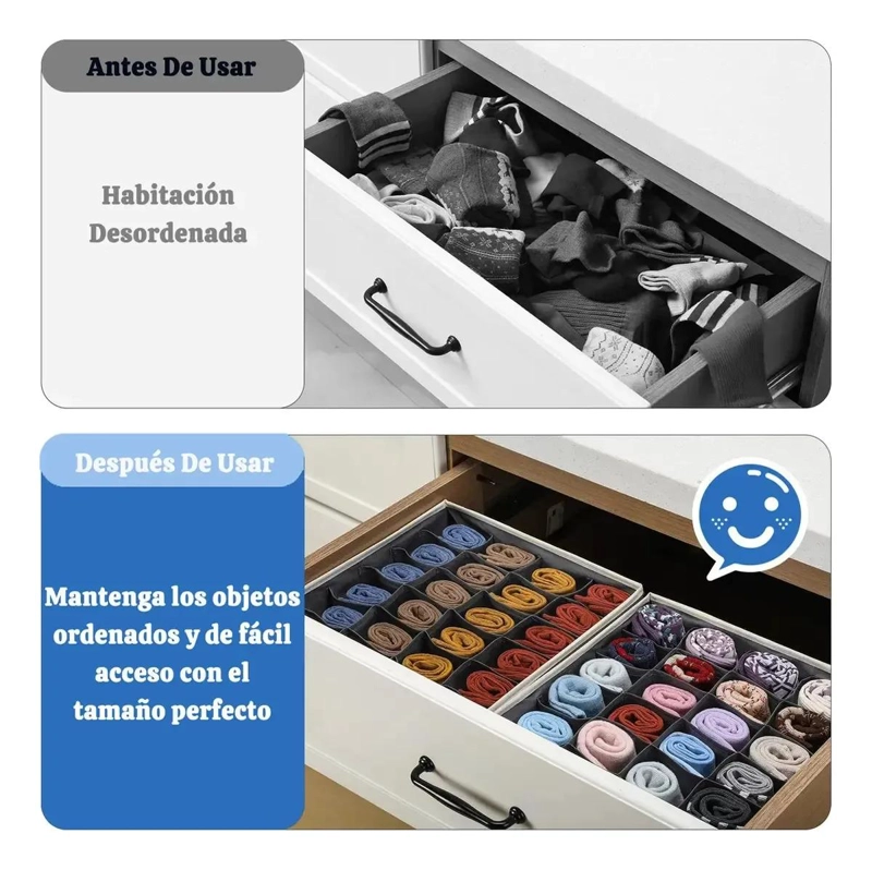 ORGANIZADOR PLEGABLE MULTIUSOS PARA CAJONES CON 24 CELDAS - 3