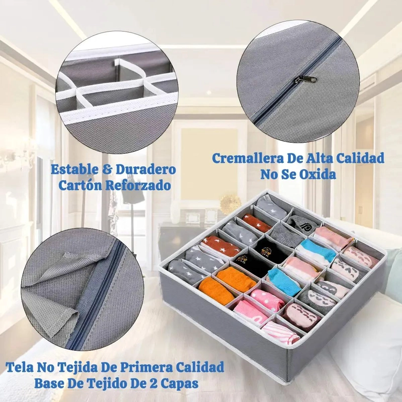 ORGANIZADOR PLEGABLE MULTIUSOS PARA CAJONES CON 24 CELDAS - 5