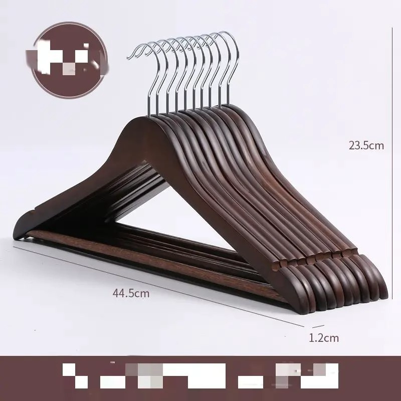 SET DE 20 COLGADORES DE MADERA PARA ROPA COLOR MARRON DE 44.5 CM - 5