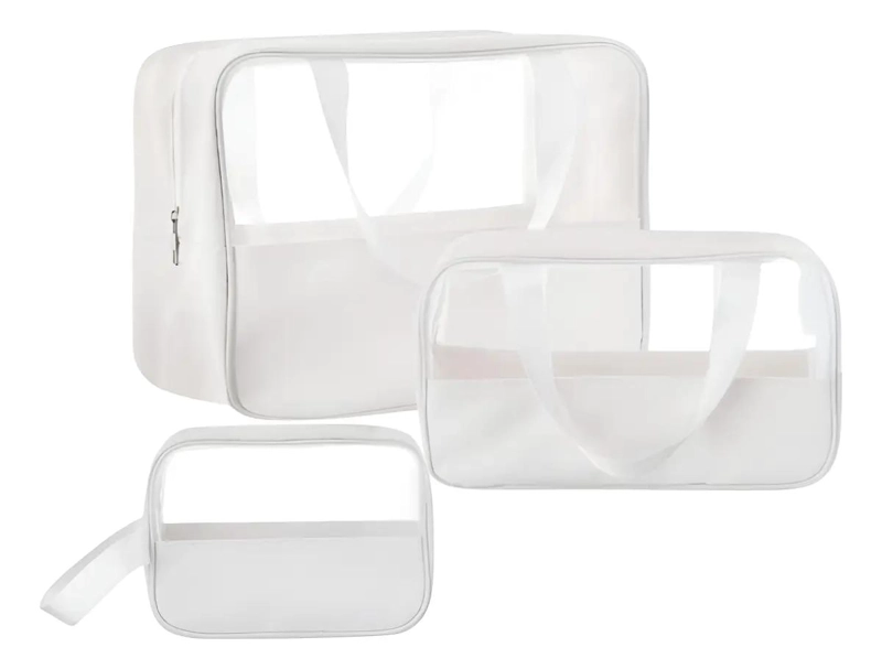 SET DE 3 ORGANIZADORES DE MAQUILLAJE EN PLASTICO RESISTENTE - 1