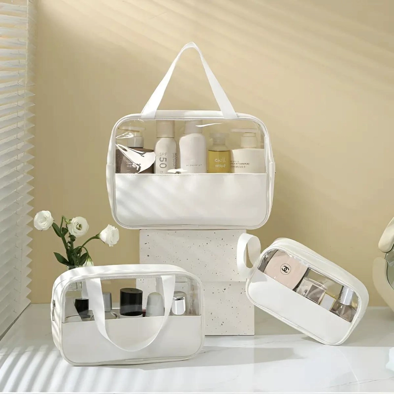 SET DE 3 ORGANIZADORES DE MAQUILLAJE EN PLASTICO RESISTENTE - 2