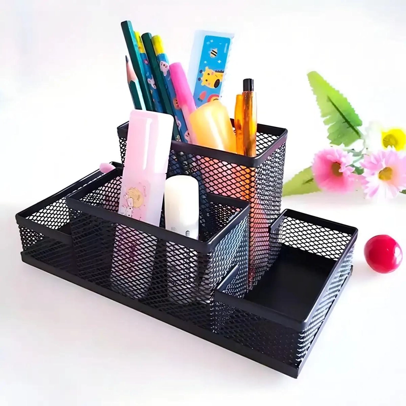 BOLIGRAFO ORGANIZADOR DE ESCRITORIO CON ESTRUCTURA DE ALAMBRE PARA OFICINA - 2