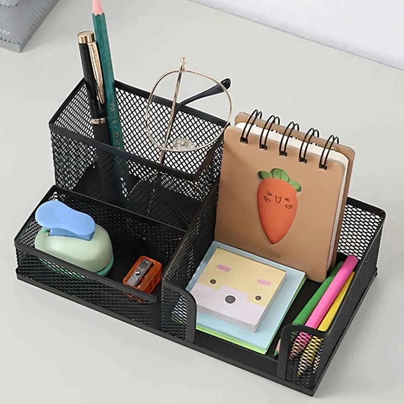 BOLIGRAFO ORGANIZADOR DE ESCRITORIO CON ESTRUCTURA DE ALAMBRE PARA OFICINA - 5