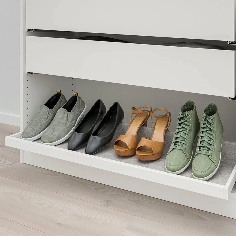 ORGANIZADOR PARA ZAPATOS DE FIELTRO GRIS CLARO 100X35 CM PARA CLOSET - 3