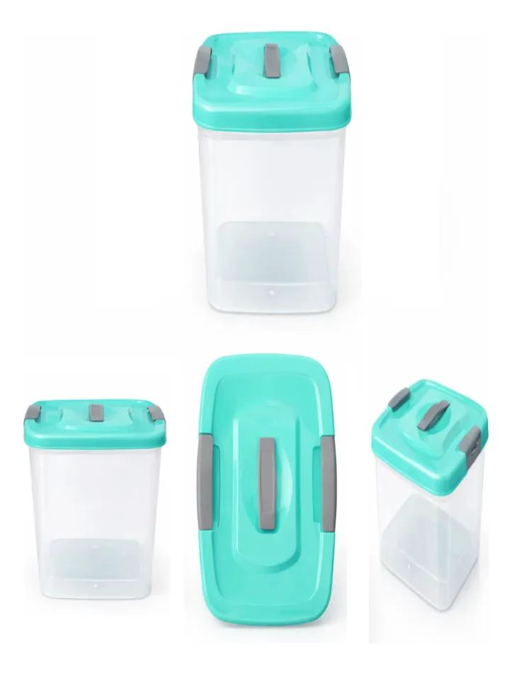 CAJA PLASTICA ORGANIZADORA TRANSPARENTE CON TAPA COLOR 6 LITROS - 5
