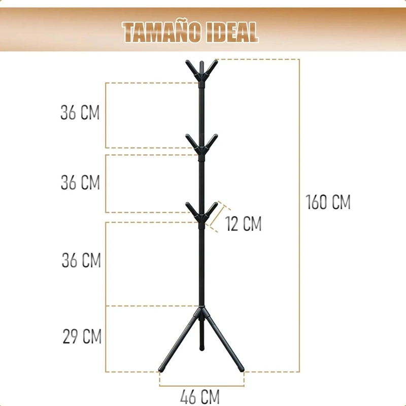 COLGADOR ORGANIZADOR DE ROPA CON GANCHO RESISTENTE Y DISEÑO PRACTICO - 3