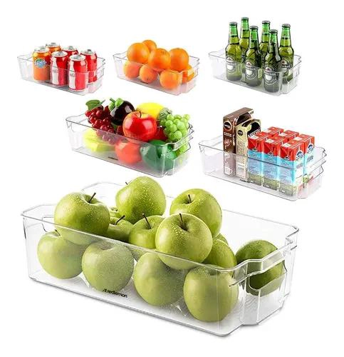 SET DE 6 ORGANIZADORES PARA REFRIGERADOR Y ALACENA DE COCINA - 1