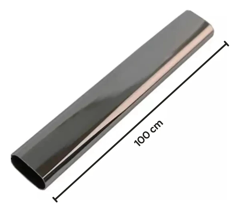 BARRA COLGANTE OVALADA PARA CLOSET CON SOPORTE CROMADO DE 100 CM - 2