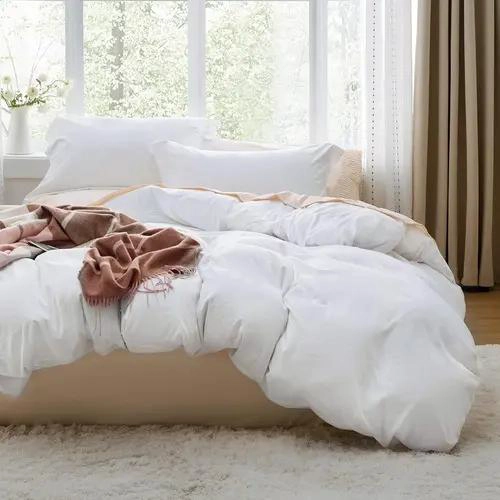 FUNDA PARA PLUMON DE MICROFIBRA CEPILLADA CON 1800 HILOS PARA CAMA 1.5 PLAZAS - 1