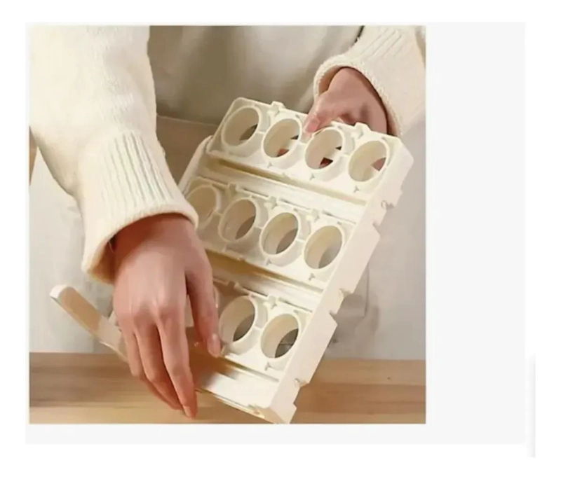 BANDEJA ORGANIZADORA PLEGABLE PARA 60 HUEVOS CON DISEÑO UNIVERSAL - 5