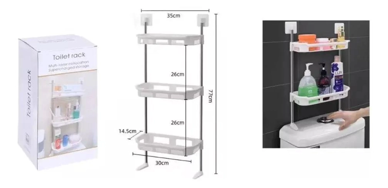 ESTANTE ORGANIZADOR DE BAÑO Y COCINA CON 3 NIVELES PARA ALMACENAMIENTO - 3