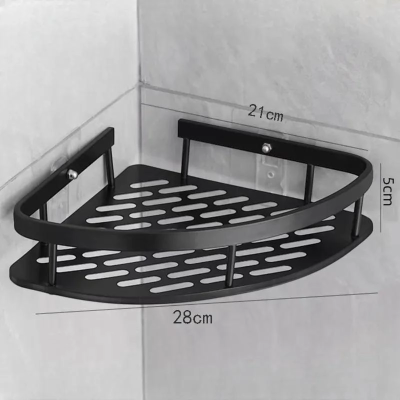 PACK DE 2 REPISAS ORGANIZADORAS PARA DUCHA EN COLOR NEGRO - 3