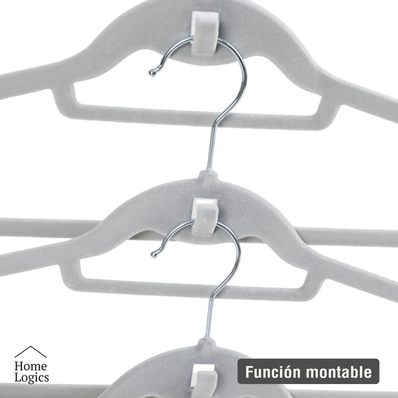 SET DE 30 COLGADORES ANTIDESLIZANTES PARA ROPA CON ACABADO VELVET - 4