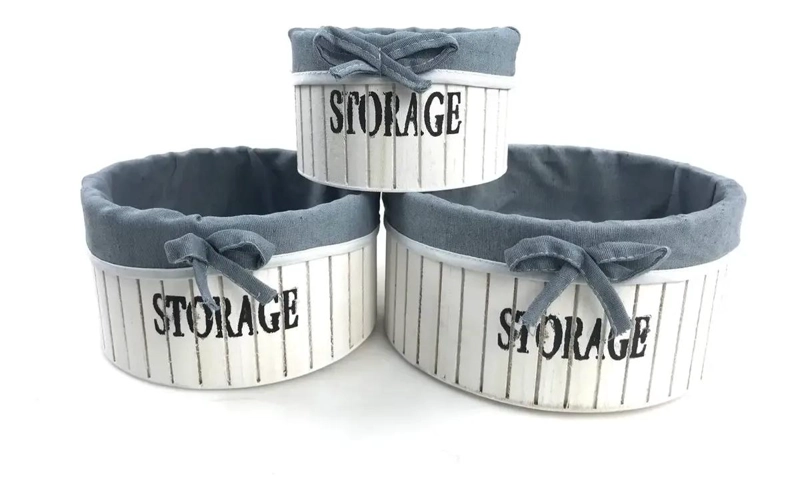 SET DE 3 CAJAS ORGANIZADORAS DE MADERA PARA BAÑO Y HOGAR - 3