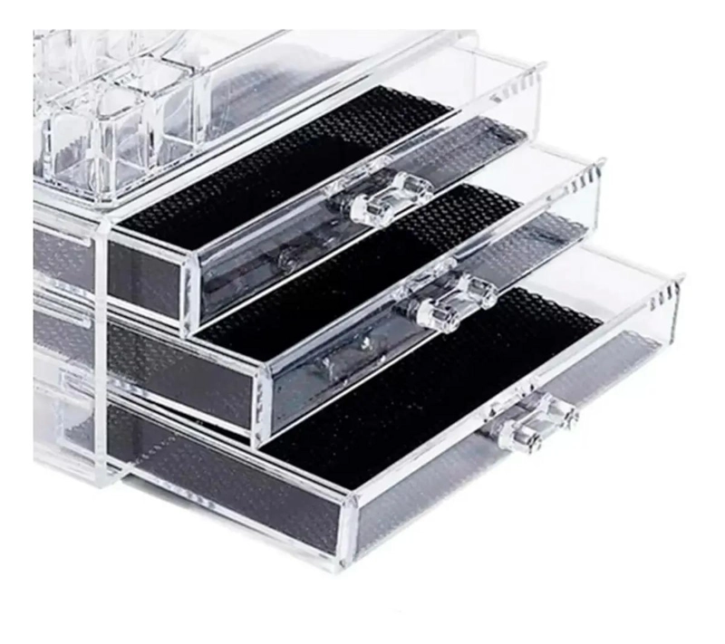 ORGANIZADOR ACRILICO PARA MAQUILLAJE Y JOYAS CON COMPARTIMENTOS - 1