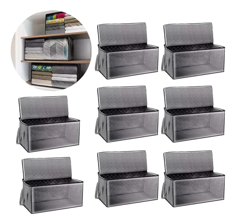 SET DE 8 ORGANIZADORES PARA ALMACENAMIENTO DE ROPA Y BOLSAS - 1
