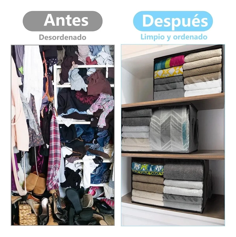 SET DE 8 ORGANIZADORES PARA ALMACENAMIENTO DE ROPA Y BOLSAS - 5