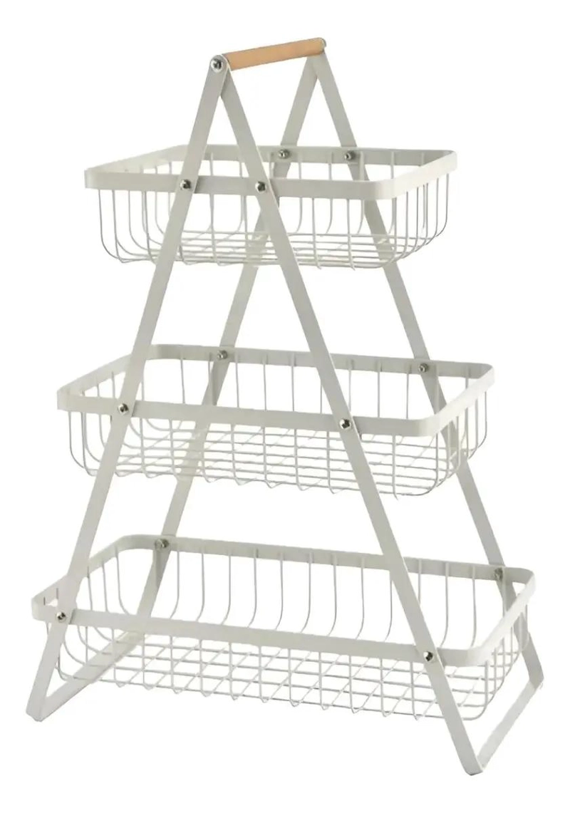 FRUTERO DE MESA CON TRES NIVELES PARA ORGANIZAR FRUTAS Y VERDURAS - 4