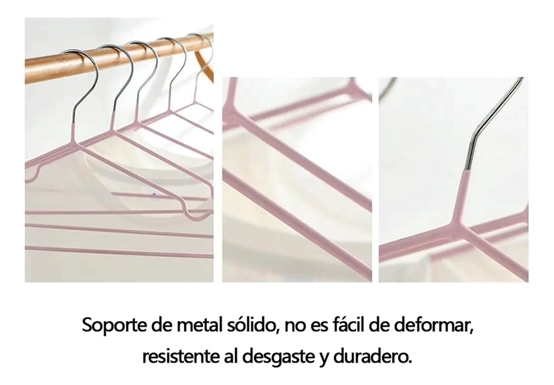 SET DE 10 GANCHOS COLGADORES ANTIDESLIZANTES PARA ROPA - 3