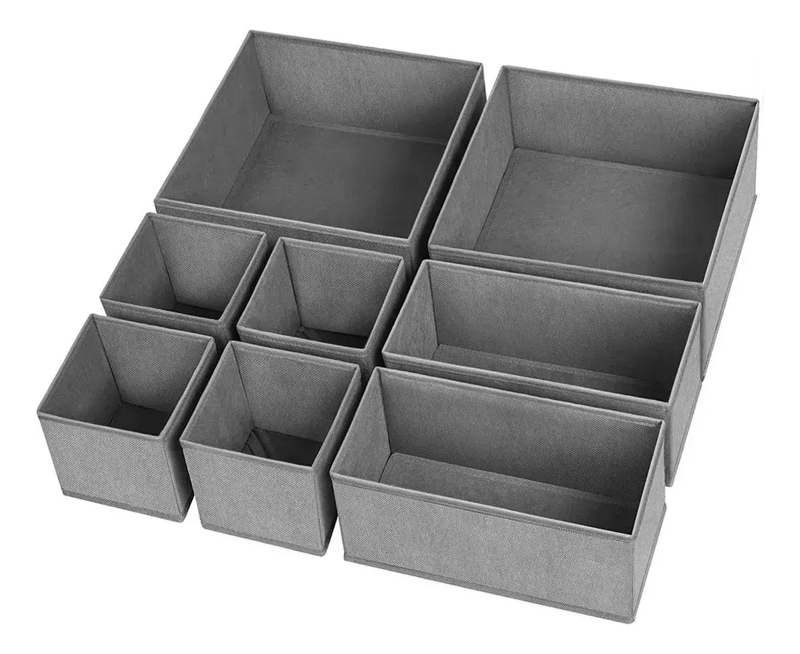 ORGANIZADOR PARA CAJONES CON SEPARADORES PARA ROPA INTERIOR SET DE 8 PIEZAS - 1