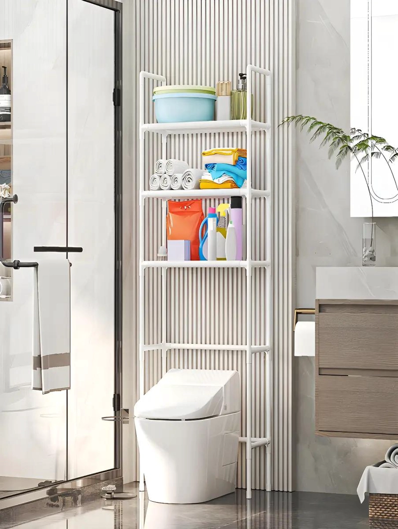 MUEBLE ORGANIZADOR PARA BAÑO CON 3 NIVELES Y DISEÑO FUNCIONAL - 1