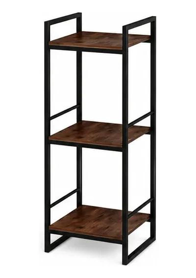 ORGANIZADOR DE BAÑO DE 3 NIVELES CON ESTRUCTURA METALICA Y MADERA - 1