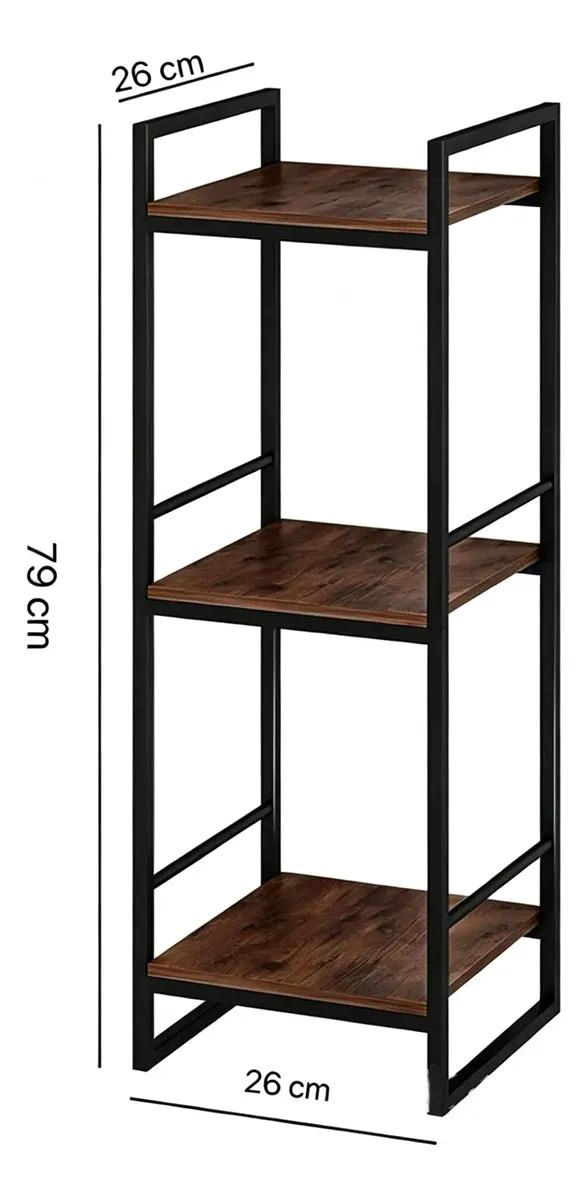 ORGANIZADOR DE BAÑO DE 3 NIVELES CON ESTRUCTURA METALICA Y MADERA - 3