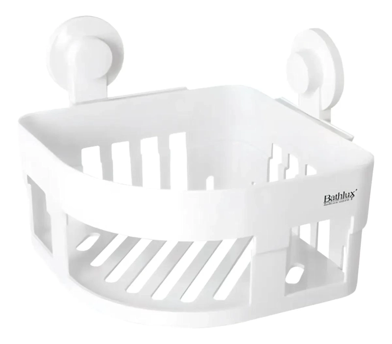 ESQUINERO ORGANIZADOR PARA BAÑO CON REPISA Y VENTOSA DE SUCCION FUERTE - 1